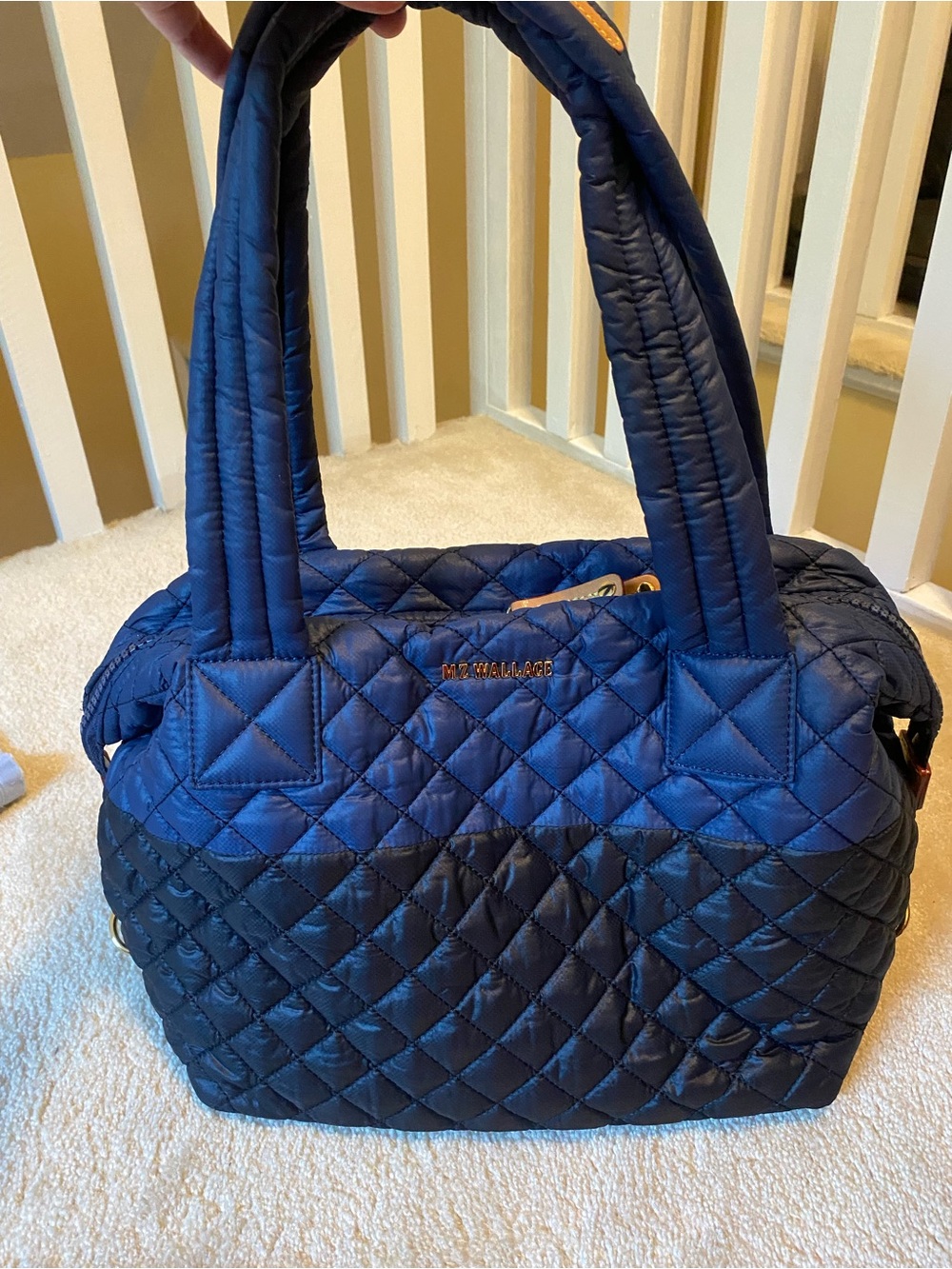 MZ Wallace Medium Sutton Navy/Black Colorblock Original - Picture 2 of 11